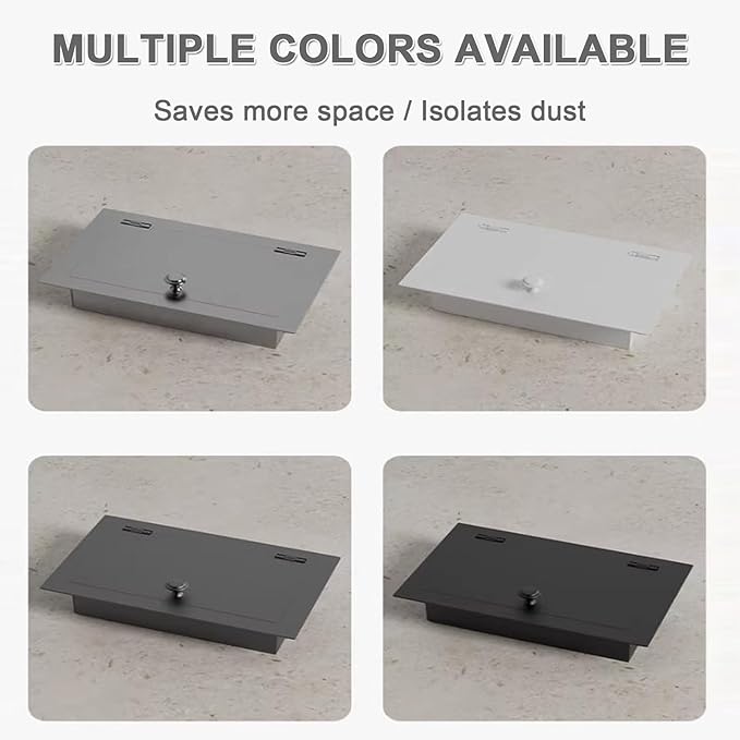 304 Stainless Steel Bin Cover, Countertop Trash can Lid, with a Central Pivot, the Lid can be Lifted, for Kitchen Cabinet, Bar & Bathroom(Black)