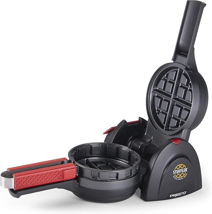 Presto 03512 Stuffler Stuffed Waffle Maker,Belgian,Large,Black,(Pack of 2)