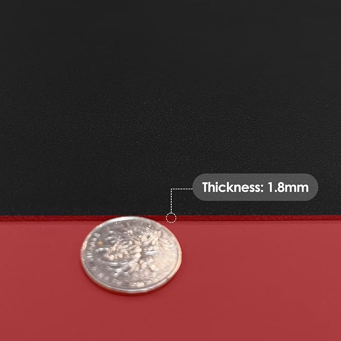 Leather Table Pad,1.8mm Thick,40x66 Inch,Dining Table Pad,Table Pads for Dining Room Table Rectangular,Table Protector for Dining Room Table,Dining Table Cover(Black+Wine Red,40x66)