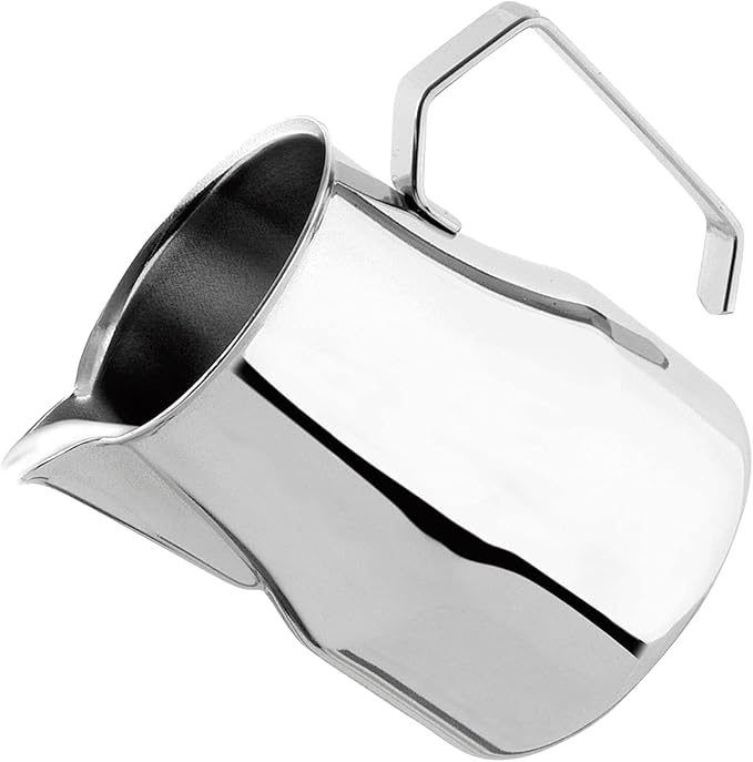 VIA CREMA Stainless Steel Milk Frother Jug for Coffee Machine Milk Frothing Pitcher 250 ml