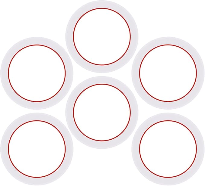 [UPGRADED] Sealing Gasket for Bialetti Moka Express 2 Cups & Moka Induction 2 Cups Iconic Stovetop Espresso Maker - 6 PCS Replacement Food Grade Silicone Seal Ring for Aluminum Coffee Maker Pots