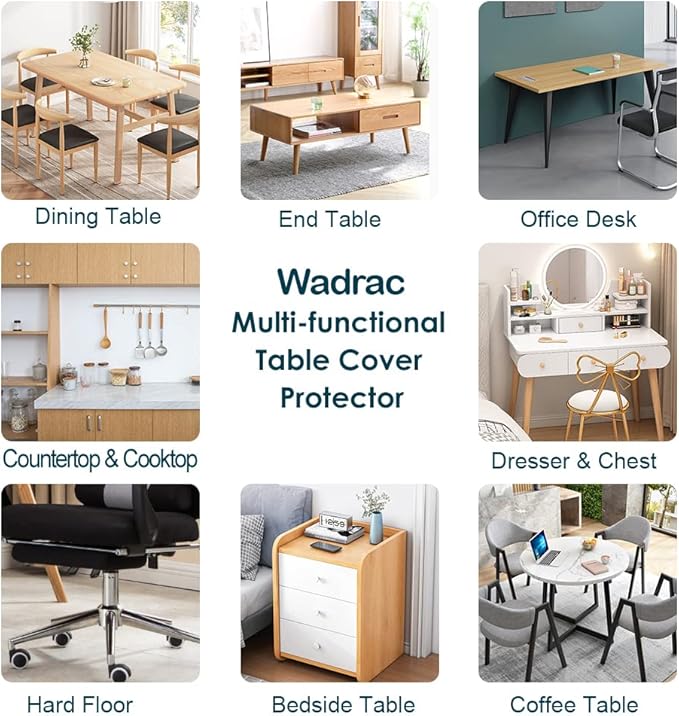 42x58 inch Clear PVC Office Desk Pad for Computer Vinyl Glass Table Protector for Dining Room Night Table Mouse Pad Blotter Desk Writing Surface Protection Mat for Office Home Waterproof Easy Clean
