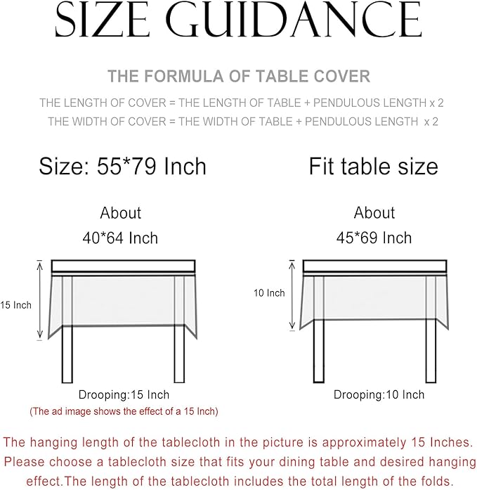 patdrea Designer French Vintage Rectangular Tablecloth,Yellow Floral Pattern Anti-Wrinkle Table Cloth,Dacorative Cover for Kitchen Dining Parties,Christmas,Thanksgiving,55"x79"-Cornflowers