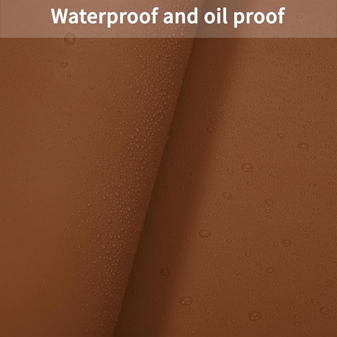 Leather Table Pad,1.8mm Thick,40x96 Inch,Dining Table Pad,Table Pads for Dining Room Table Rectangular,Dining Room Table Cover,Dining Table Cover(Brown+Gray,40x96)