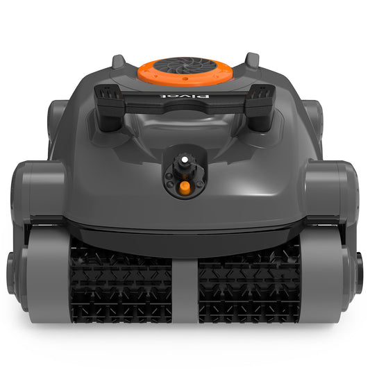 Gosvor Pivot Cordless Robotic Cleaner,Wall Climbing,Extended Battery Life,Self-Parking,Automatic Pool Vacuum for Inground Pools up to 1,100 Sq.ft,Gray