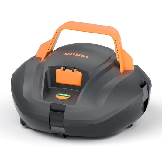 CliBot Cordless Robotic Pool Cleaner, Automatic Pool Vacuum with 120Mins Runtime, Powerful Suction and Auto-Parking, Pool Vacuum for Above Ground Pool Up to 850 Sq. Ft