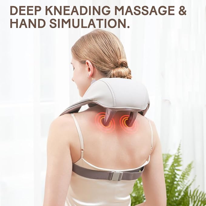 Back Neck and Shoulder Massager with Heat,