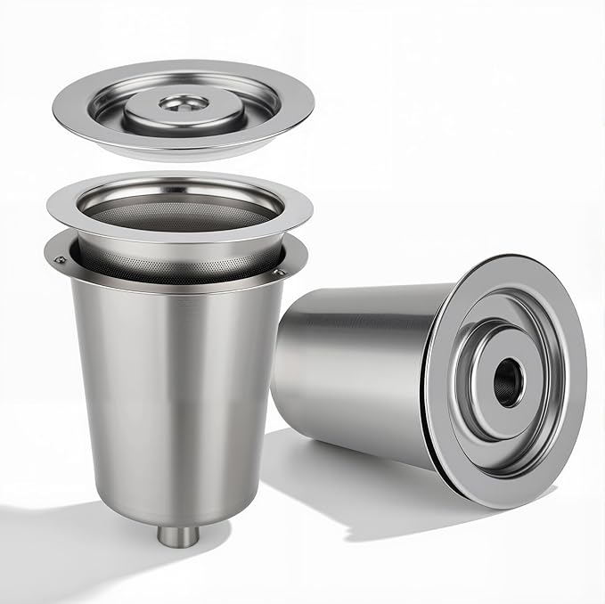 FIRJOY Stainless Steel Reusable Filter Cup, Compatible with Cuisinart SS-RFC HomeBarista Coffee Makers (1 Pack)