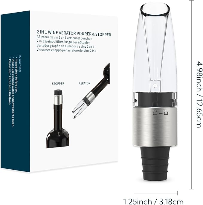 KITCHENDAO Wine Saver Pump and Wine Aerator Pourer