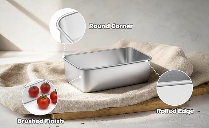 Leonyo Stainless Steel Mini Loaf Pans for Baking, 18 Pack 6.3x3.5IN Small Bread Loaf Pans for Meatloaf, Metal Mini Loaf Tins for Banana Bread Baking Homemade Brownies Smaller Loaves, Dishwasher Safe