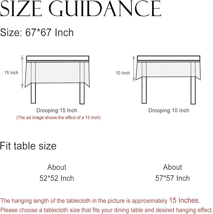 ISAENNE Designer French Pale Yellow Square Tablecloth,Linen Floral Table Cloth,Fall Wrinkle Resistant Decor Tablecloths for Dining Thanksgiving Banquet Kitchen Party,67"*67"-Estevan A