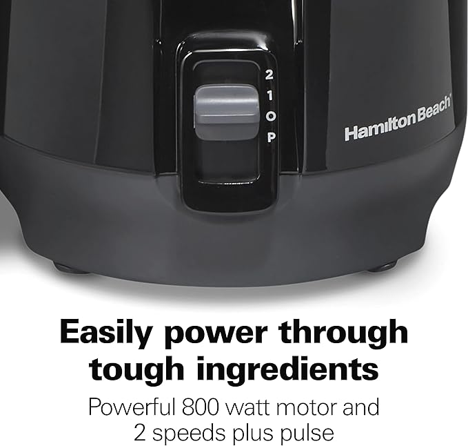 Hamilton Beach Juice & Blend 2-in-1 Juicer Machine and 20 oz. Blender, Big Mouth Large 3” Feed Chute for Whole Fruits and Vegetables, Easy to Clean, Centrifugal Extractor, 800W Motor, Black (67970)