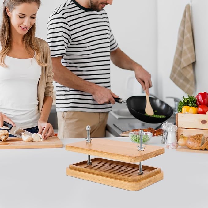 Tofu Press Mold 3-layer Drip Tray 26x15cm Tofu Making Tool Natural Food Strainer for Kitchen Use