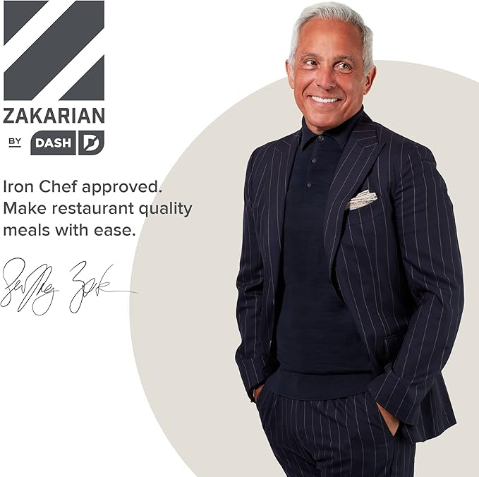 Zakarian x Dash Nonstick Cast Iron Grilling and Roasting Pan - Oven-Safe Cookware - Titanium Ceramic Nonstick Coating - Great for Roasting Veggies, Meats, and More - Blue, 11-Inch