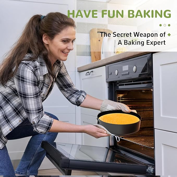 ZeroPone 7 Inch Springform Pan with Removable Bottom, Non-stick Round Spring Form Cake Mold Cheesecake Pan For Baking