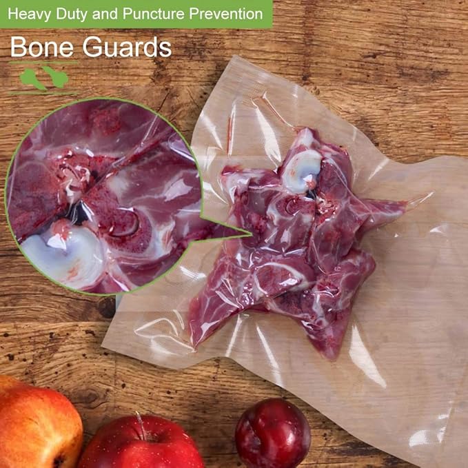 MakMeFre 200 Gallon Size11"x16" Vacuum Freezer Sealer Bags for Food, BPA Free, Heavy Duty Commercial Grade, Sous Vide Vaccume Safe,Vaccume Seal Pre-Cut Bag