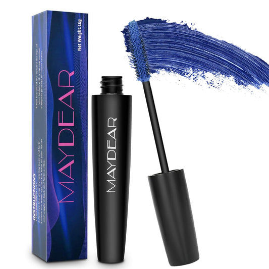 Maydear Colored Mascara for Eyelashes, Waterproof Color Mascara Long Lasting Smudgeproof Mascara for Women Fast Dry Lengthening Eye Makeup Party Stage Use - Gray Purple