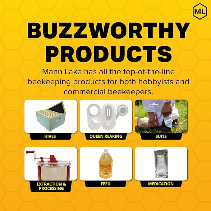 Mann Lake Refillable Hourglass Honey Jars | 8 oz Plastic Containers with Yellow Flip-Top Lids | Empty Bottles for Honey Storage & Dispensing | 24-Pack (Honey Not Included)