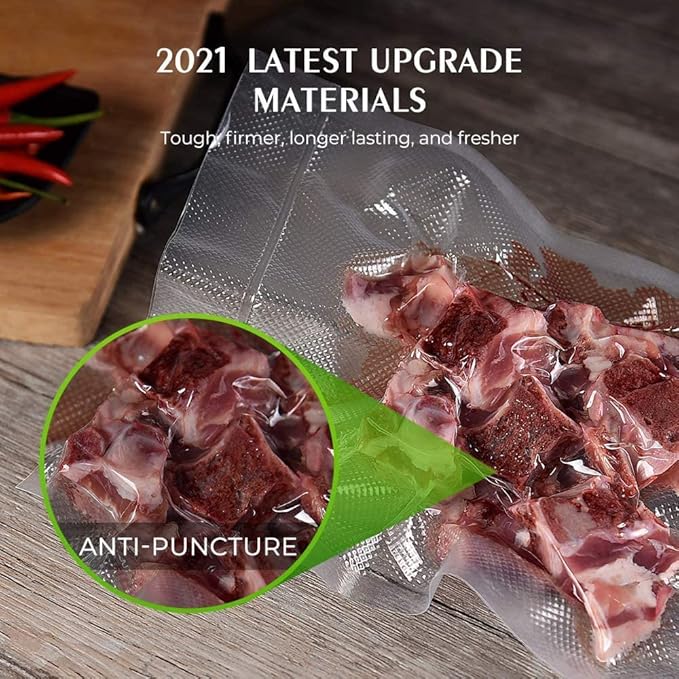 Vacuum Sealer Bags For Food:6 Rolls 11"x20' Commercial Grade BPA Free Bag Rolls Durable Customized Size Food Vac Bags for Storage and Sous Vide Cooking Puncture Prevention