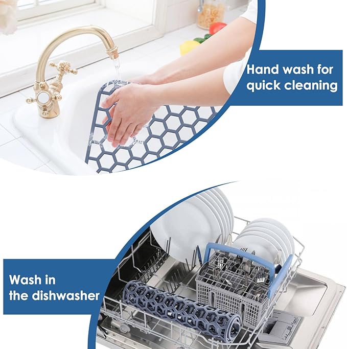 Bestjing Silicone Sink Protectors for Kitchen Sink with Center Drain - 12" x 11" Kitchen Grid Accessory, Non-Slip Heat-Resistant Mat for Bottom of Porcelain Stainless Steel, Dishwasher Safe