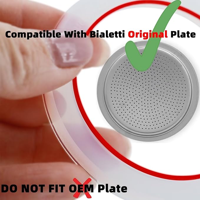 [UPGRADED] Sealing Gasket for Bialetti Rainbow 3 Cups & Moka Express Alpina 3 Cups Iconic Stovetop Espresso Maker - 6 PCS Replacement Food Grade Silicone Seal Ring for Aluminum Coffee Moka Pots
