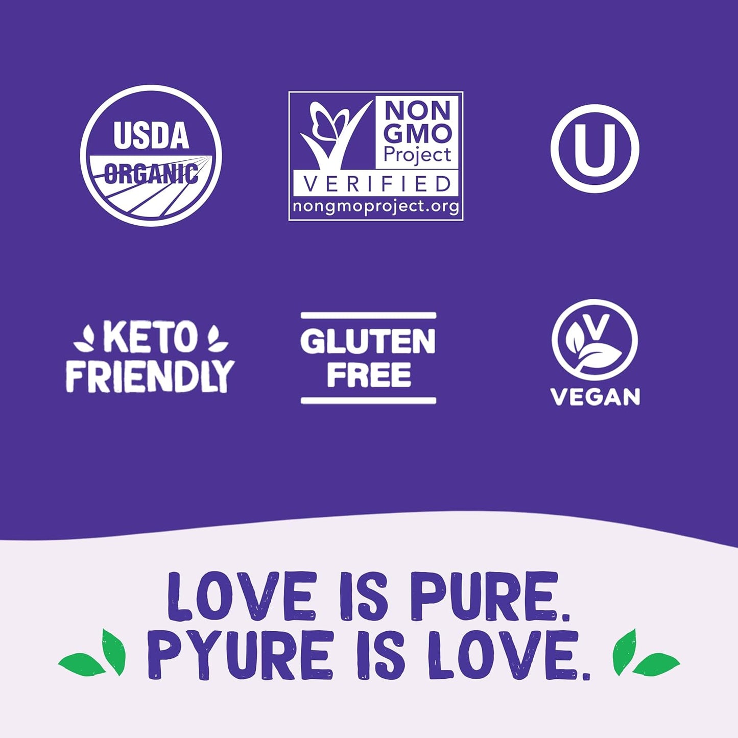 Pyure Organic Stevia Blend | Granulated Sugar Substitute with Zero Calories & Carbs | Keto, Diabetic & Vegan Friendly | Sugary Taste Alternative | USDA Organic, Non-GMO | Good For Baking | 1.5lb (24oz)