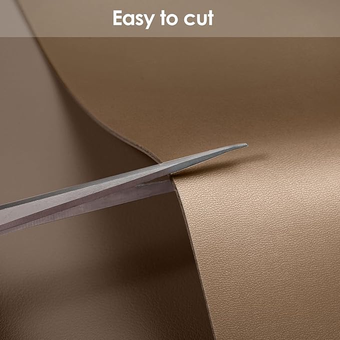 Leather Table Cover,1.8mm Thick,35.4x70.9 Inch Table Protector,Table Protector for Dining Room Table,Table Protectors for Rectangle Tables(Mud Color+Champagne Gold,35.4x70.9)