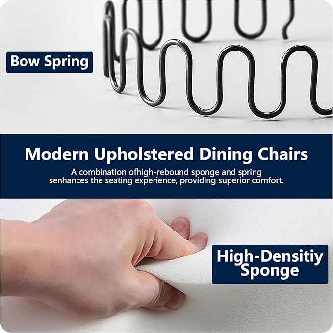 Velvet Dining Chairs Set of 6, Kitchen & Dining Room Chairs, Upholstered Dining Chairs with Back Ring Pull and Silver Solid Wood Legs, Modern Tufted Kitchen Chairs for Dining Room, Cream