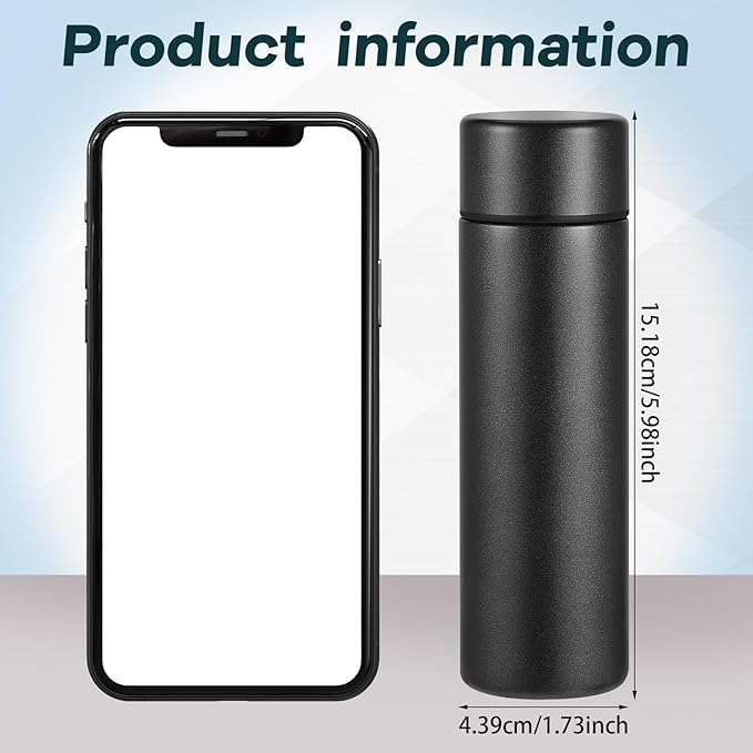 Irenare 5oz Mini Water Bottle Mini Insulated Stainless Steel Bottle Purse Water Bottle Cute Leak Proof Flask Keeps Drink Cold and Hot for Purse Women(Black, White,2 Pieces)