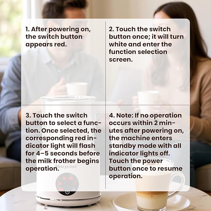 Large Electric Milk Frother and Steamer, 16.9oz/500ml Milk Steamer and Frother for Latte or Hot Chocolate, Dishwasher Safe, 6 Functions, Enjoy Perfect Milk Froth in 2 Min (Black-Stainless Steel)