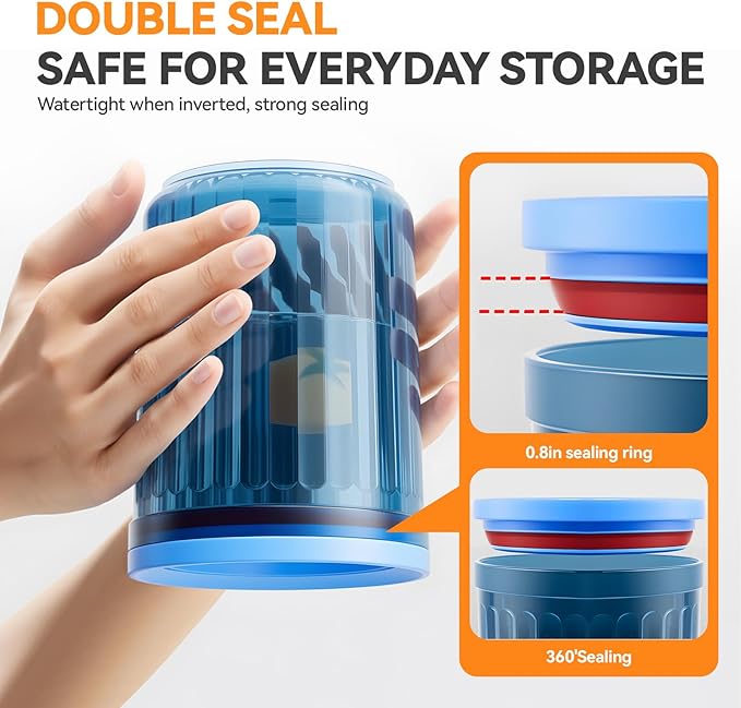 THKAILAR 6-Pack Airtight Food Storage Containers, Coffee-Tinted UV Blocking (10oz/17oz/24oz) for Kitchen Pantry Organization, Leakproof BPA-Free Snap-Lock Lids for Dry Food,Flour,Nuts,Grains,Coffee