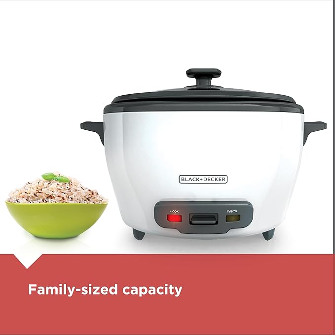 BLACK+DECKER 3-in-1 Waffle Iron WM2000SD, Grill & Sandwich Press Bundle with 6-Cup Rice Cooker