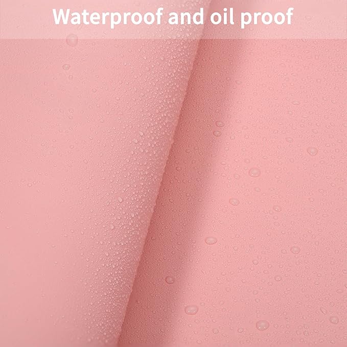 Leather Table Cover,1.8mm Thick,30x60 Inch Desk Cover,Large Desk Mat,Table Protector,Table Cover Protector,Glass Table Protector,Table Top Cover,(Pink+Silvery,30x60)