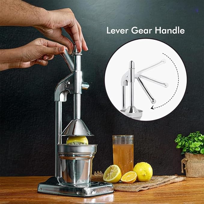 Cast Iron Juicer Hand Press, Manual Juicer Hand Press, Heavy Duty Countertop Lime Citrus Crush Machine for Fresh Lemonade Orange Juice, Easy to Clean, Home and Kitchen
