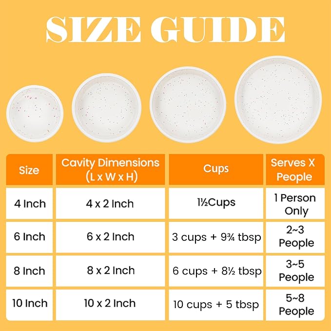 Vinino 10 Inch Silicone Round Cake Pan with Metal Reinforced Frame, Nonstick Silicone Springform Pan for Baking Suitable for Making Layers, Cheese & Chocolate Cakes