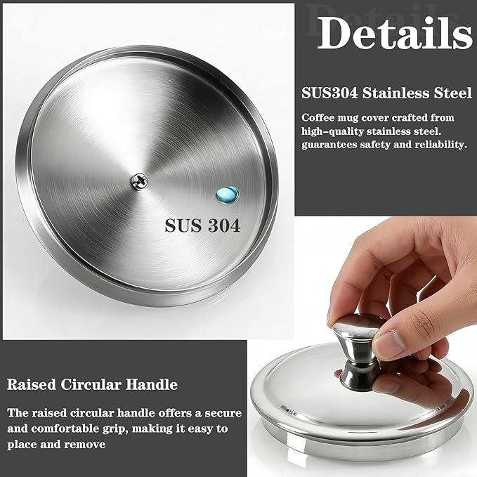 Universal Lid, 2Pcs Stainless Steel Cover Bowl 4.7Inch Mini Pan Lid Milk Pot Lid Cookware Lid for Skillets Frying Pans, 12cm