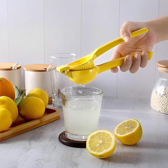 2 Pcs Lemon Squeezer Hand Press Aluminum Alloy Lime Squeezer Manual Citrus Juicer Multipurpose Lime Juicer for Kitchen Bar Restaurant