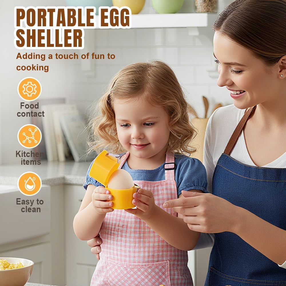 2026 New Egg opener, Egg Shell Separator for Raw Eggs Gadgets Cracker Tool, Upgrade Stainless Steel Egg Cutter Egg Cracker Tool Multifunctional Egg Cutter Multipack (2, Orange)