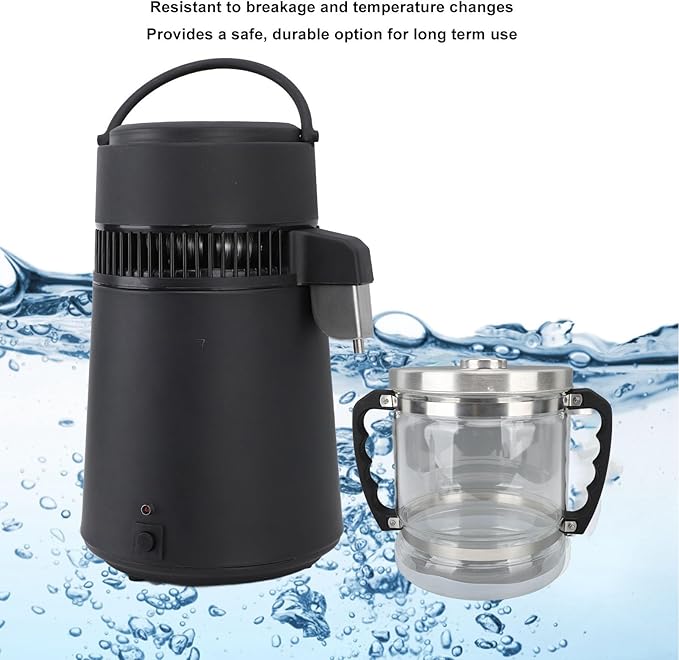 6L Water Distiller Glass Jar for Home Beauty Water Distiller, Replacement Glass Collection Bottle Distiller Water Container, Water Purifier Filter for Home Countertop