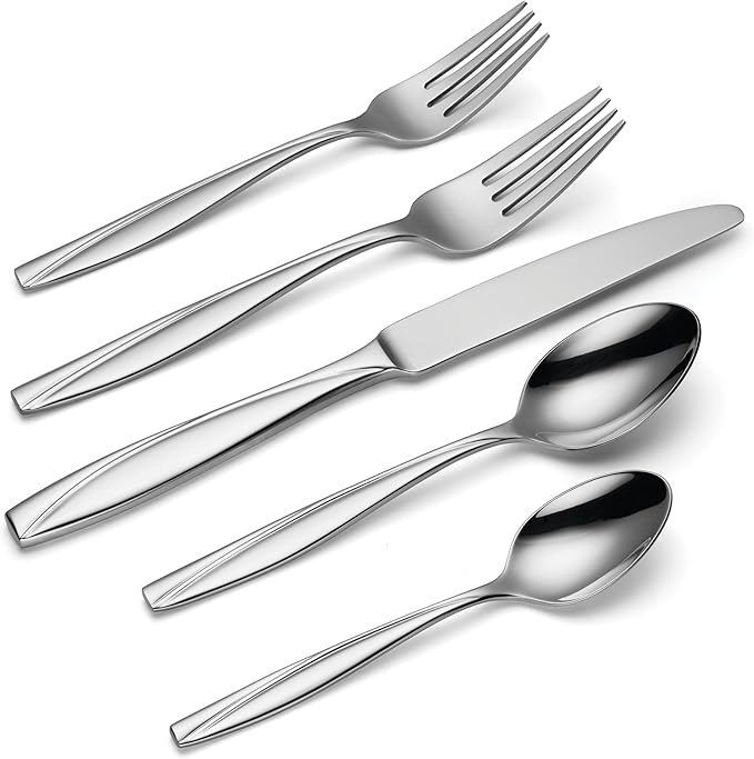 Oneida Camlynn Mirror 20 Piece Everyday Flatware Set, Service for 4 (Pack of 3)