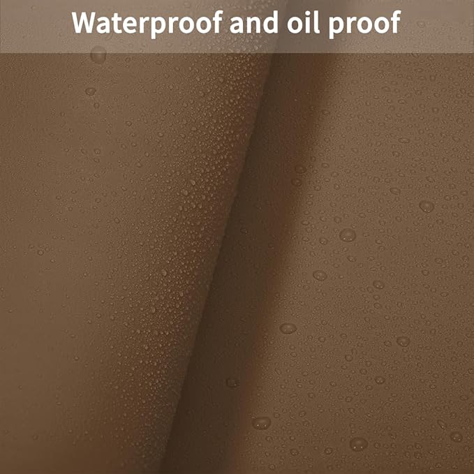 Leather Table Cover,1.8mm Thick,42x90 Inch Table Protector,Table Protector for Dining Room Table,Dining Table Cover,Table Cover Protector.(Mud Color+Champagne Gold,42x90)