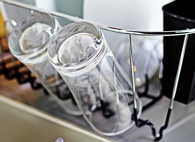 Neat-O Deluxe Chrome-Plated Steel Small Dish Drainers (Black)