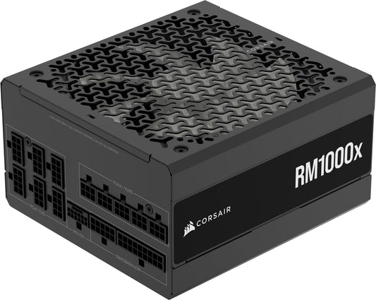 CORSAIR RM1000x Fully Modular Low-Noise ATX Power Supply – ATX 3.1 Compliant – PCIe 5.1 Support – Cybenetics Gold Efficiency – Native 12V-2x6 Connector – Black