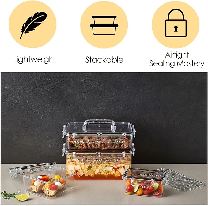 Airtight Food Storage Container with Lid(13.5oz) Leak-Proof Baby Food Box | BPA-Free | Meal Prep | Microwave, Freezer and Dishwasher Safe | Kitchen Fridge Organizer Boxes | Fresher Food