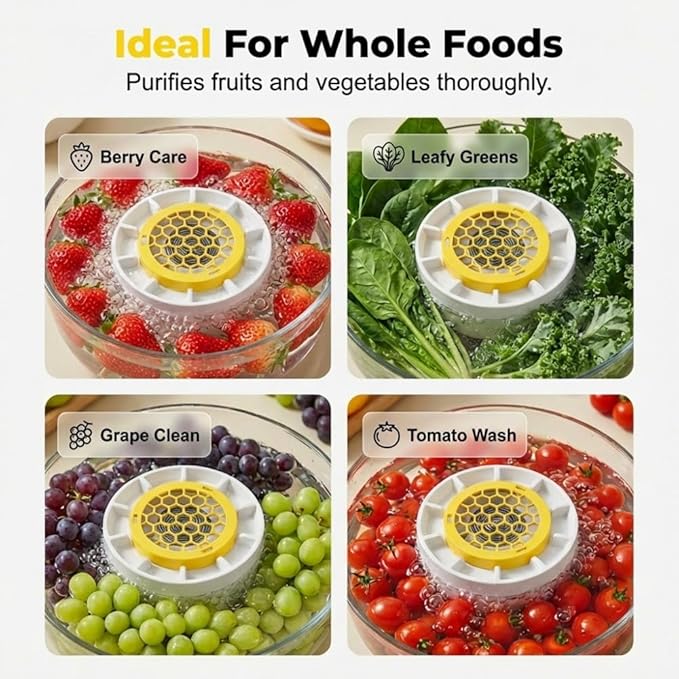 2026 New Produce Cleaner Machine, Fruit and Vegetable Washing Machine for Kitchen, Food Friendly Purifier Family Use (1 Set)