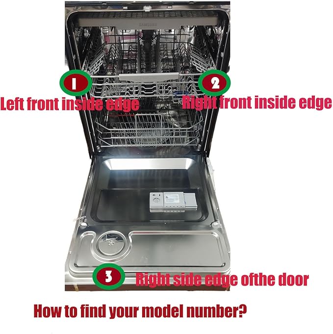 DD82-01385B A/S Middle Dishwasher Rack Replacement for Samsung DW80R2031US, DW80R2031UG, DW80N3030US, DW80N3030UB, DW80N3030UW, DW80M2020US Series– 21.6”x20.8” Upper/Center Dishrack Assembly