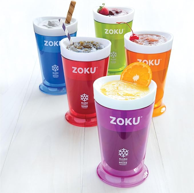 ZOKU Original Slush and Shake Maker, Compact Make and Serve Cup with Freezer Core Creates Single-Serving Smoothies, Slushies and Milkshakes in Minutes, BPA-free, Blue