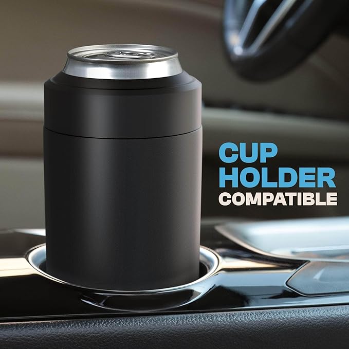 Frost Buddy Universal Can Cooler - Fits all - Stainless Steel Can Cooler for 12 oz & 16 oz Regular or Slim Cans & Bottles - Stainless Steel (Teal Glitz)