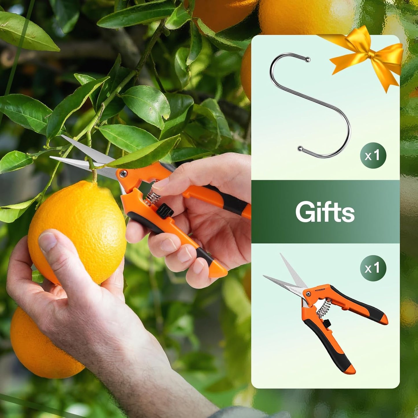 VIVOSUN 2-Pack 8-Layer Mesh Drying Rack Hanging Design with Green Zippers for Dehydrating, Indoor and Outdoor (Pruning Shears Included)