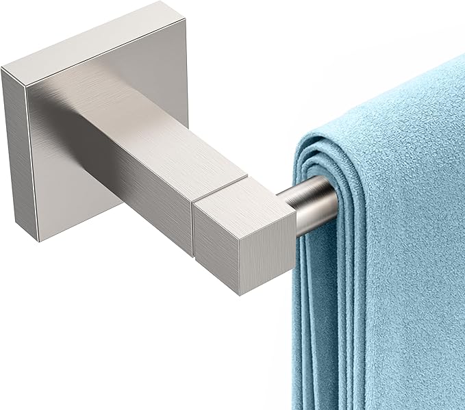 RUACQ Towel Bar 18inch, Towel Racks for Bathroom, 304 Stainless Steel Towel Holder Wall Mounted, Heavy Duty Bathroom Decor Towel Rod (Brushed Nickel)